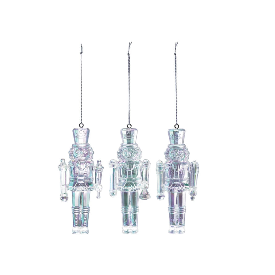 Iridescent Plastic Nutcracker Ornament