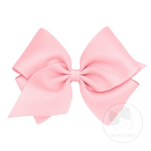 Mini King Grosgrain Hair Bow with Plain Wrap