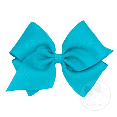 Mini King Grosgrain Hair Bow with Plain Wrap