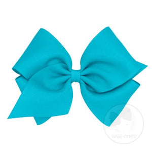 Mini King Grosgrain Hair Bow with Plain Wrap