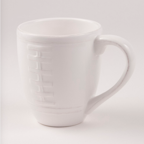 White Football Mug