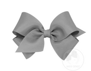 Mini King Grosgrain Hair Bow with Plain Wrap