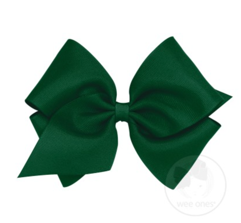 Mini King Grosgrain Hair Bow with Plain Wrap