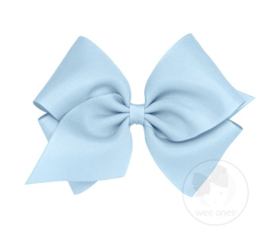 Mini King Grosgrain Hair Bow with Plain Wrap