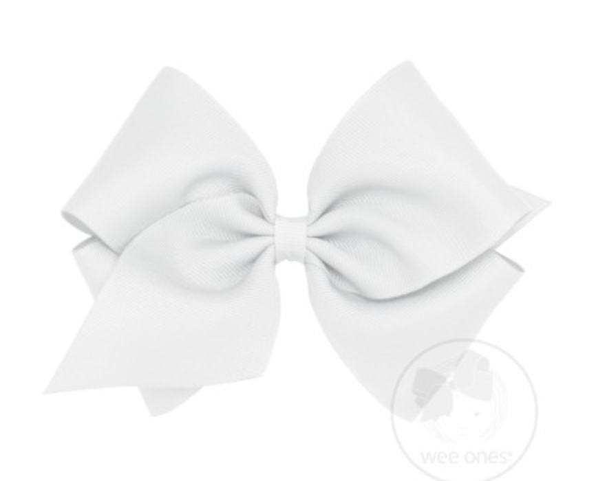 Mini King Grosgrain Hair Bow with Plain Wrap