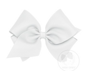 Mini King Grosgrain Hair Bow with Plain Wrap