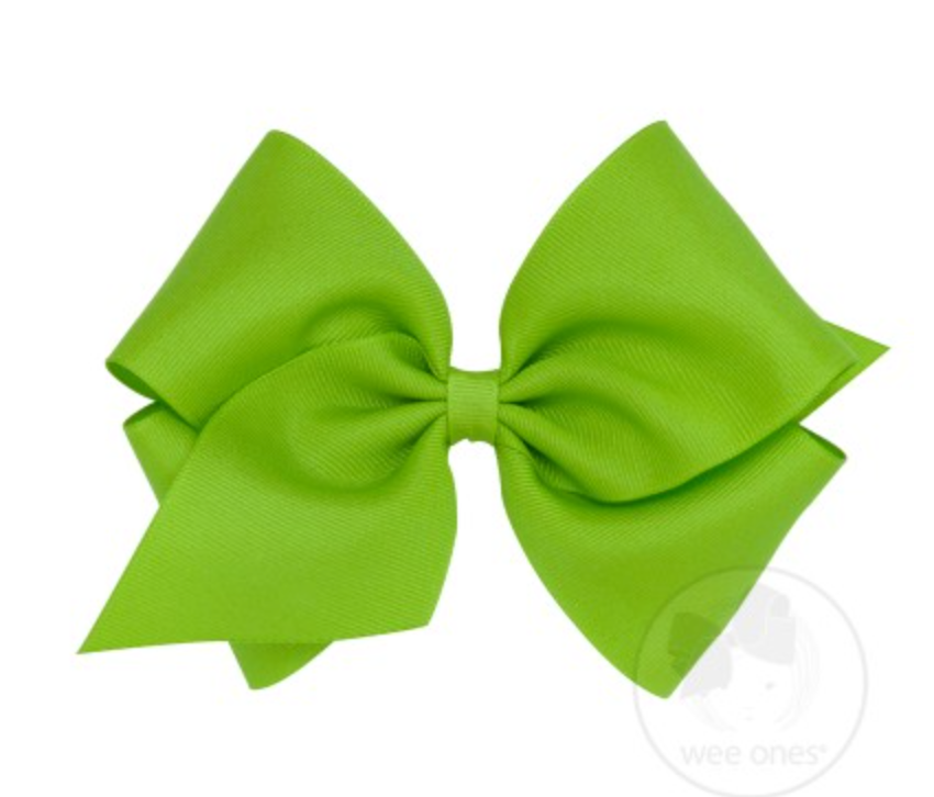 Mini King Grosgrain Hair Bow with Plain Wrap