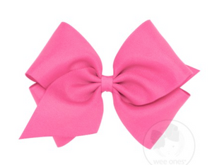 Mini King Grosgrain Hair Bow with Plain Wrap