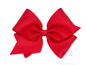 Mini King Grosgrain Hair Bow with Plain Wrap