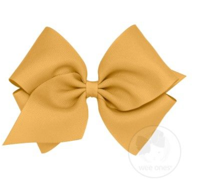 Mini King Grosgrain Hair Bow with Plain Wrap