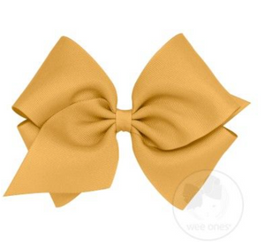 Mini King Grosgrain Hair Bow with Plain Wrap