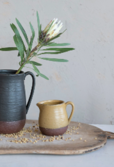 Brown and Rust Stoneware Creamer