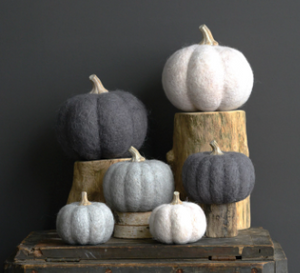 Round Wool Felt Pumpkins