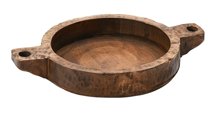 Mango Wood Bowl with Handles