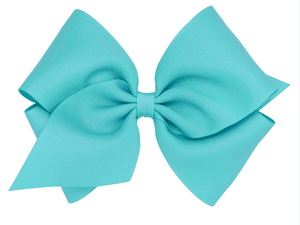 Mini King Grosgrain Hair Bow with Plain Wrap