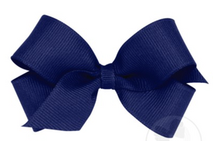 Small Grosgrain Hair Bow with Plain Wrap