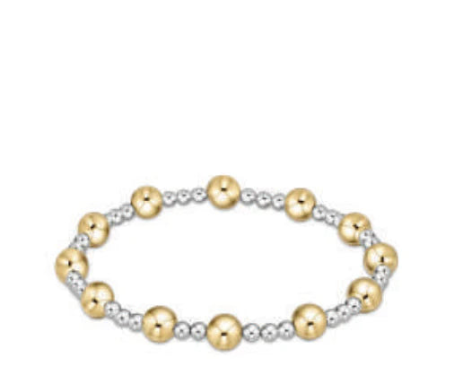 Classic Sincerity Pattern Bead Bracelet-Mixed Metal