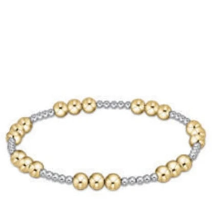 Classic Joy Pattern Bead Bracelet-Mixed Metal