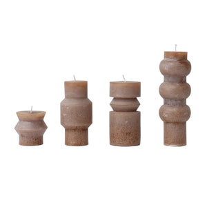 Totem Pillar Candle-Cappuccino