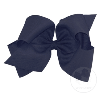 Mini King Grosgrain Hair Bow with Plain Wrap